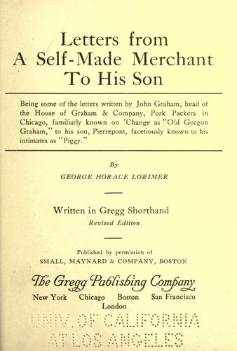Cover of Letters from a Self-Made Merchant to His Son